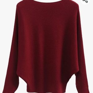 Classic Scoop Neck Sweater - Burgundy